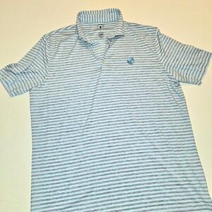 Johnnie O Performance/Modal Striped Polo~Size L~EUC